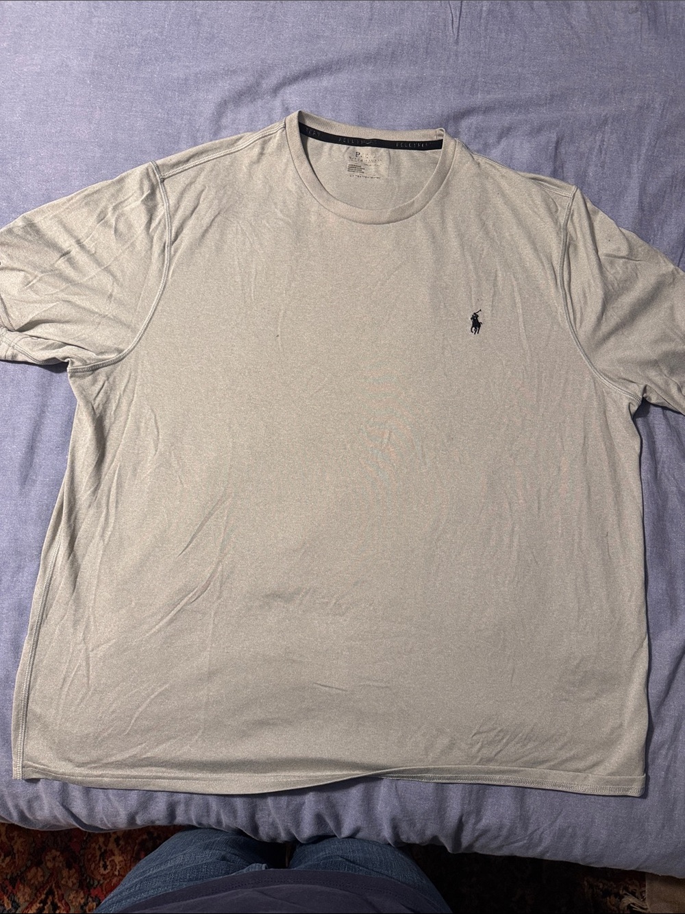 Polo by Ralph Lauren Men’s Light Gray Crew Neck Tee with Navy Pony